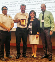 The award was received by Ms. Amanda Aguirre, President and CEO of the RCBH/SLWIC, Chief Paul De Anda and Louie Carlos, Fire Inspector with the City of Somerton/Cocopah Fire Department, and Mr. Jesus Garcia, Quality Assurance Director with RCBH/SLWIC, during the 43rd Annual Arizona Rural Health Conference and 11th Annual Performance Improvement Summit, celebrated on July 26th and 27th, in Flagstaff, Arizona.