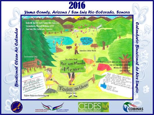 2016 edition’s cover drawing made by Lizbeth Yarely Soto Camacho, 13, student at Secundaria 22, San Luis Rio Colorado, Sonora, Mexico