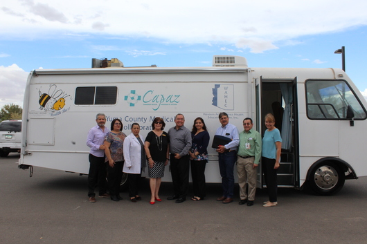 Ms. Aguirre presented the health mobile unit to Health representatives of San Luis Rio Colorado, Sonora