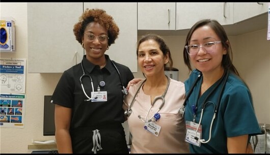 From Left to Right: Shannon Alsobrooks, Dr. Mandana Semnani and Jillian Reynoso